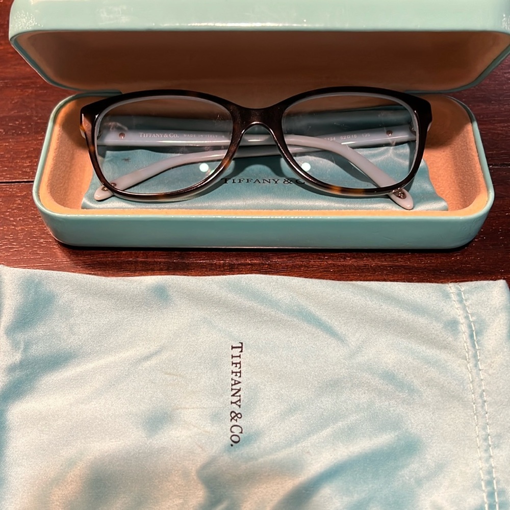 Tiffany & Co. Eyeglass Frames Tortoise on Blue